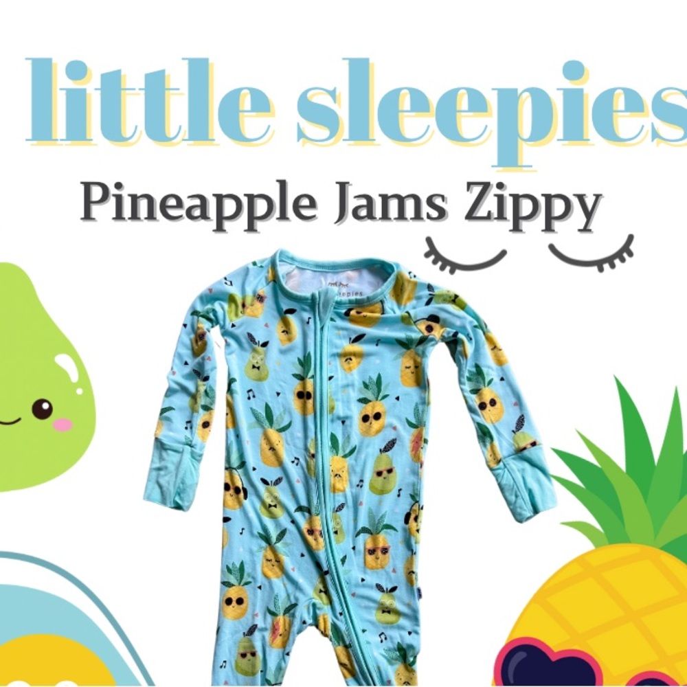 🍍 Little Sleepies Pineapple Jams Bamboo Zippy 6-12 months